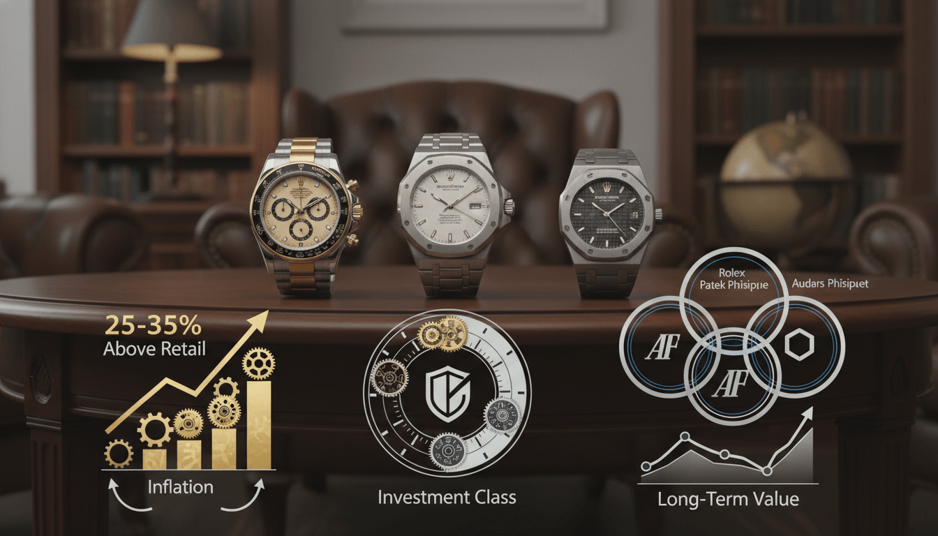 Luxury Watch Investment Value Comparison: Rolex vs Patek Philippe vs Audemars Piguet
